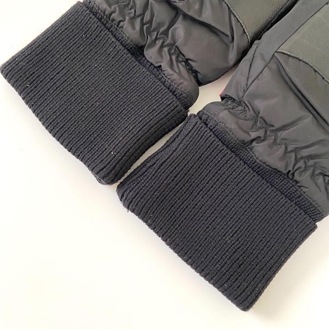 極美品 prada sport globe 耐久良 鹿レザー切り替え 中綿手袋