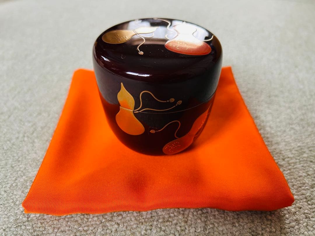 未使用品 六瓢 蒔絵 大棗 茶道 表千家