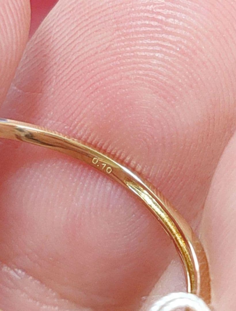 新入荷 未使用 k18YG ダイヤモンド0.10ct エタニティリング