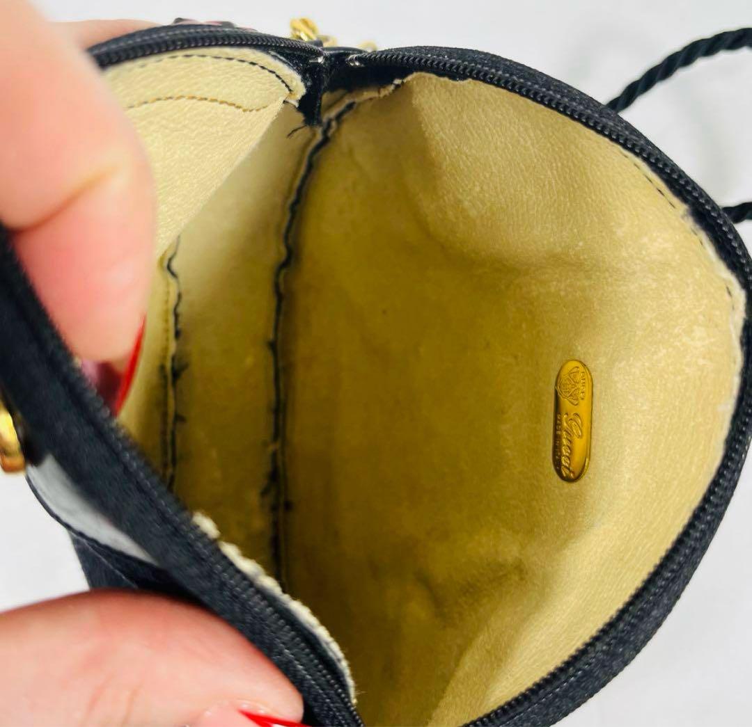 Gucci ショルダーバッグ ブラック　マイクロGG オールドグッチ　鑑定済み