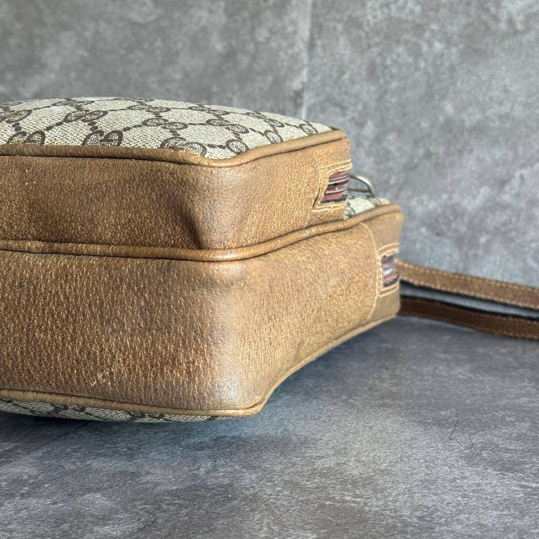 ⭐️グッチ⭐️オールドグッチ GGプラス ショルダーバッグ 縦型 ベージュ