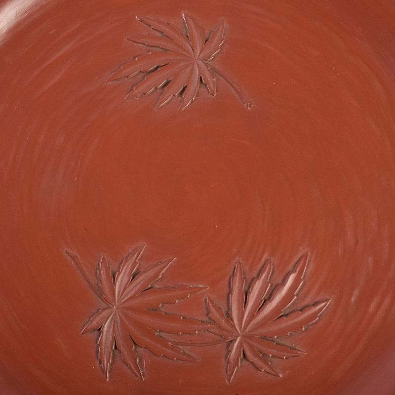 鎌倉彫　手彫　絵替鎌倉盆　丸盆　五枚　在銘　書付共箱　V　R8990B