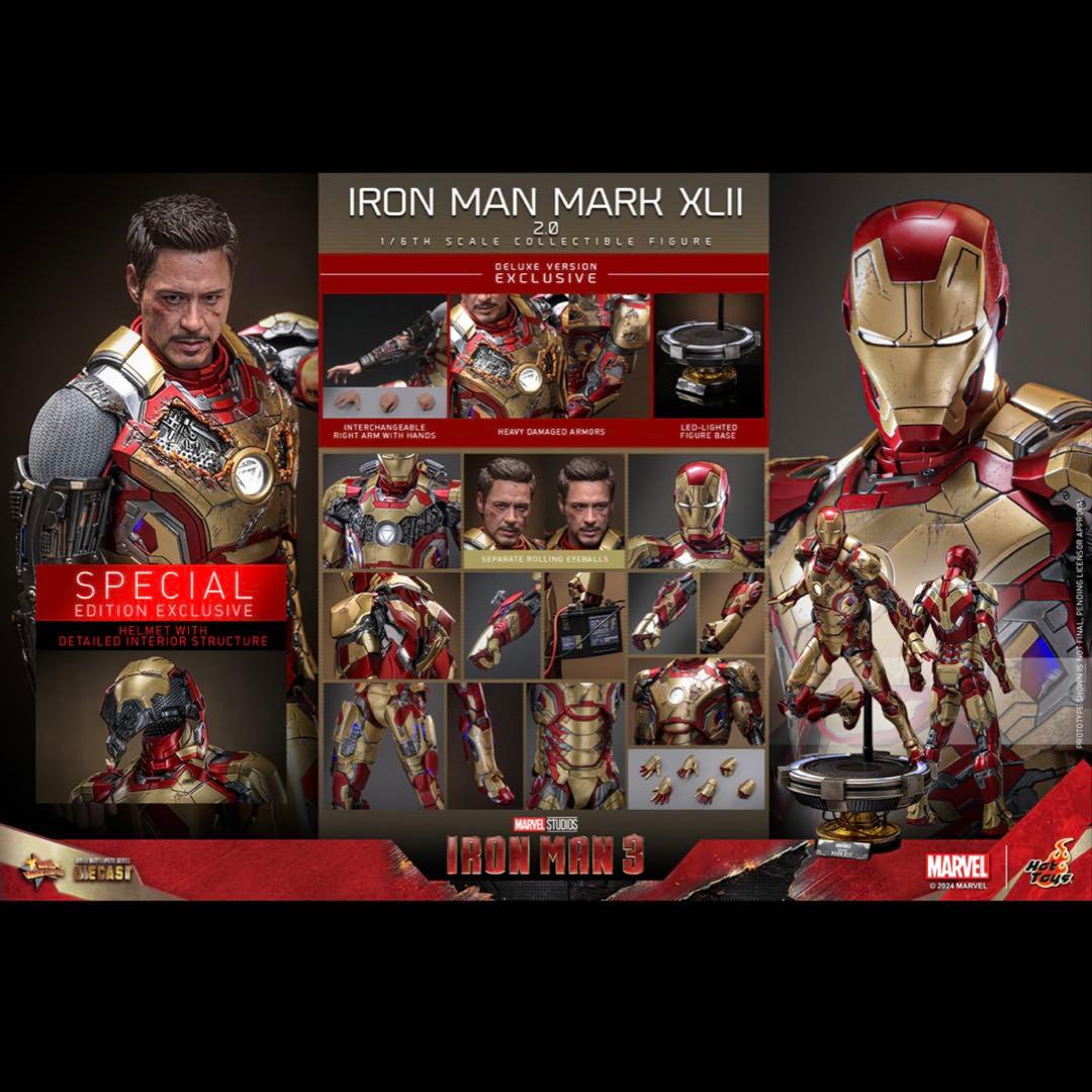 サ*R様 【新品未開封】 ホットトイズ マーク42/2.0/デラックス/ボーナス アイアンマン3』アイアンマン・マーク42の「2.0版」アクション