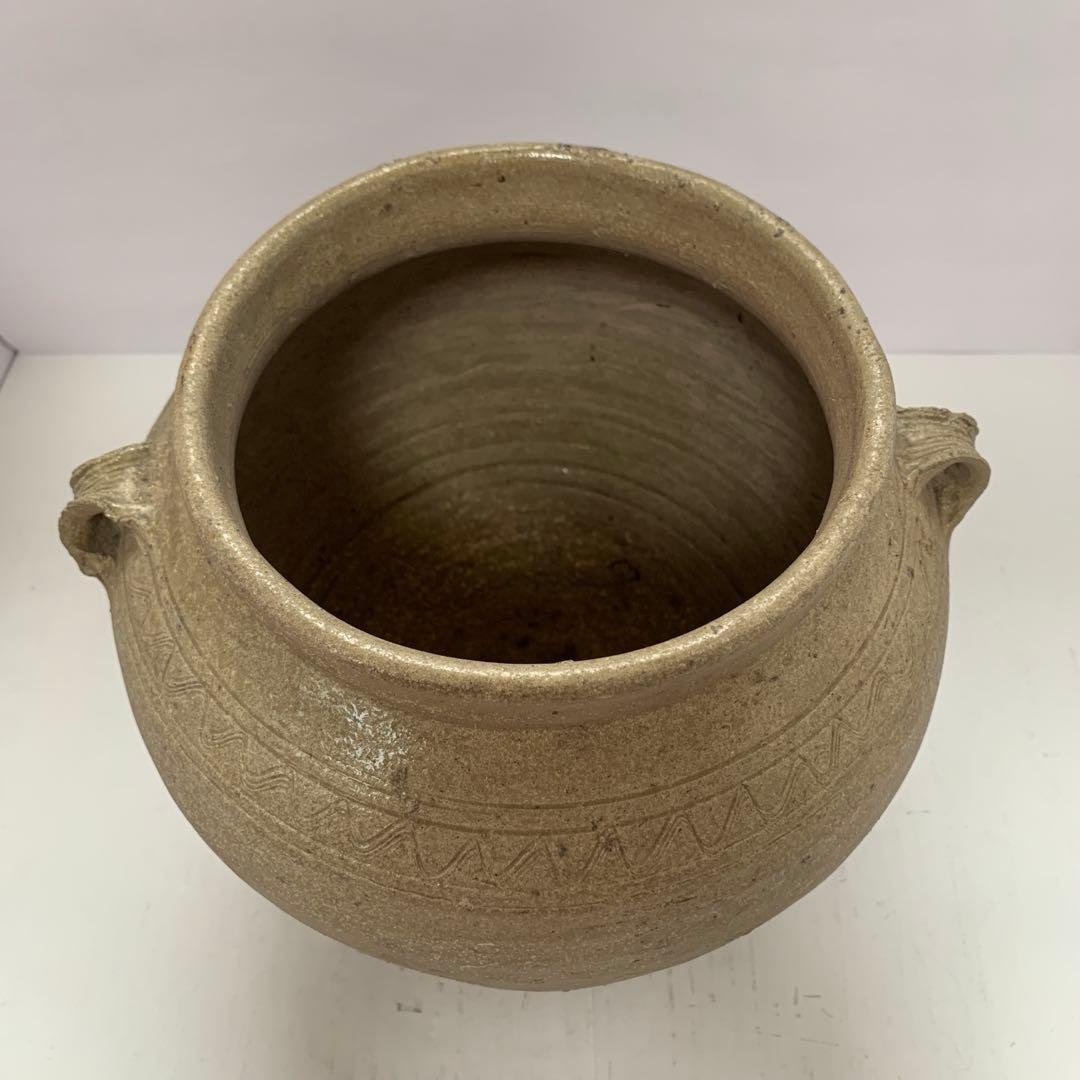 李朝　双耳　壺　花器　木箱付き　送料込み