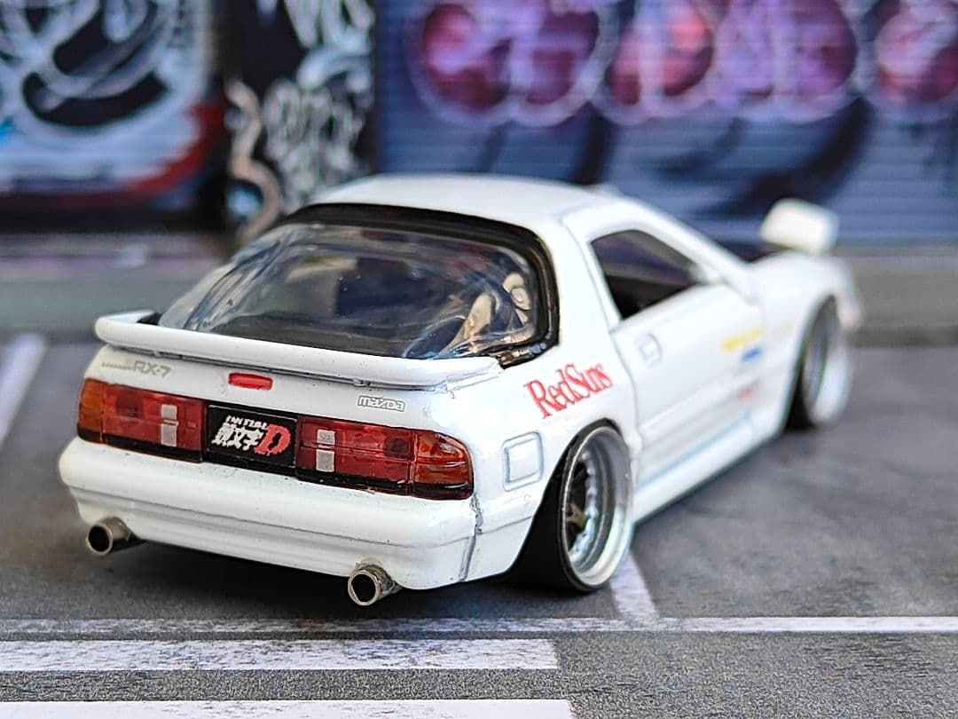 トミカ改造 マツダ FC 頭文字D仕様 シャコタン ☆深リム ☆ホットウィール