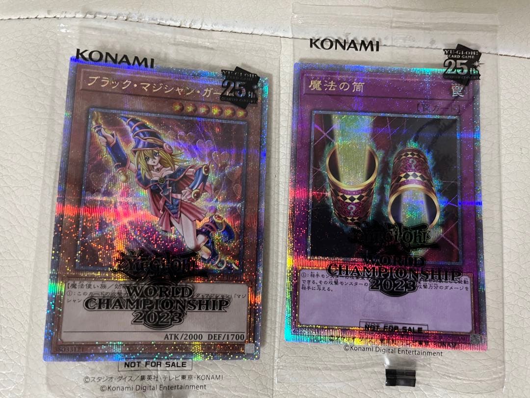遊戯王 WCS2023 来場者特典 ブラックマジシャンガール 魔法の筒 25th