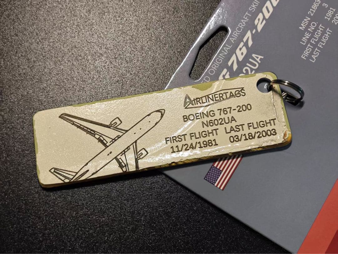 UA B767-200-N602UA ユナイテッド航空 Airlinertags