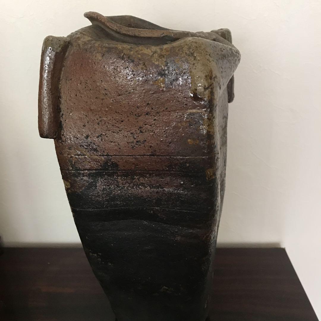 古備前耳付花入　江戸期　宗叡織