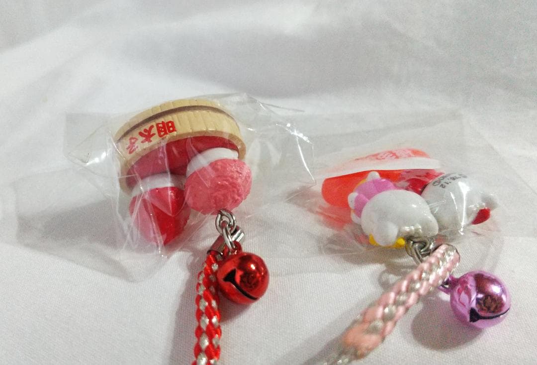 キティ　根付　明太子　福岡　博多　ご当地　限定　マスコット　キーホルダー