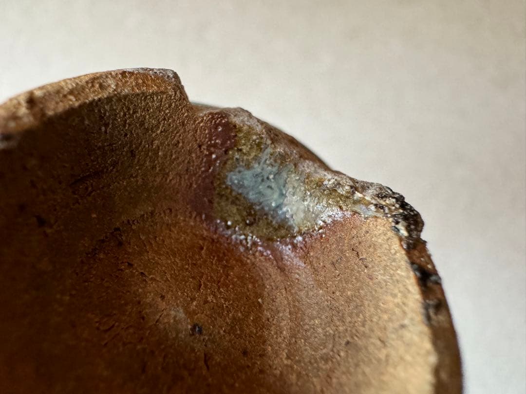 古唐津 緑釉杯 ぐいのみ 桃山〜江戸初期