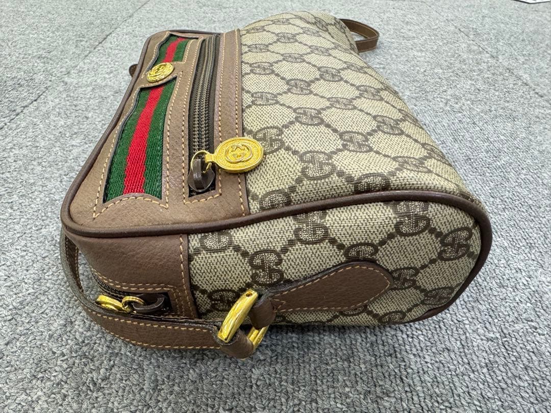 GUCCI グッチ　オールドグッチ シェリーライン　ショルダーバッグ　ブラウン