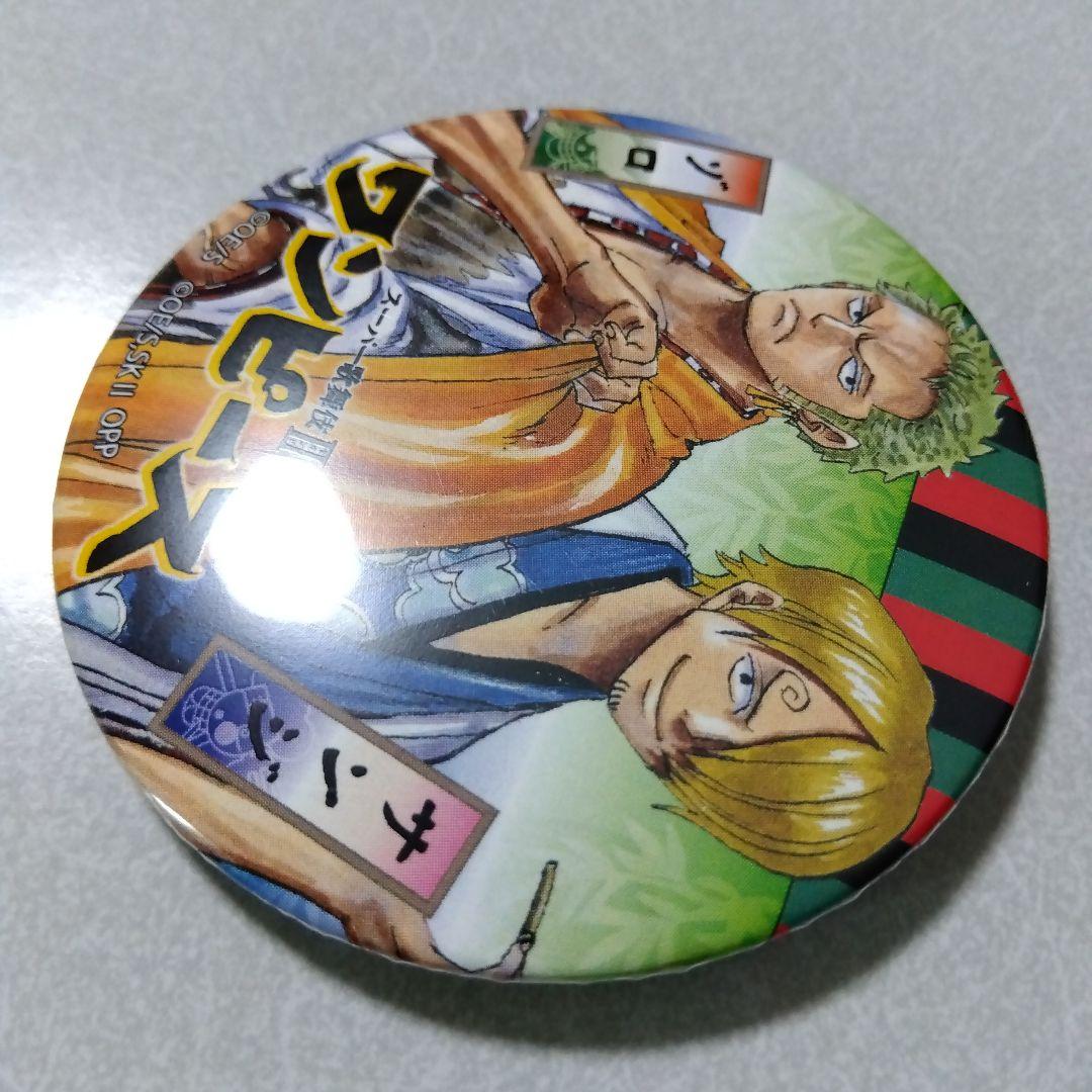 【ワンピース】 ゾロ＆サンジ スーパー歌舞伎Ⅱ 三段缶プリントクッキー 缶バッジ
