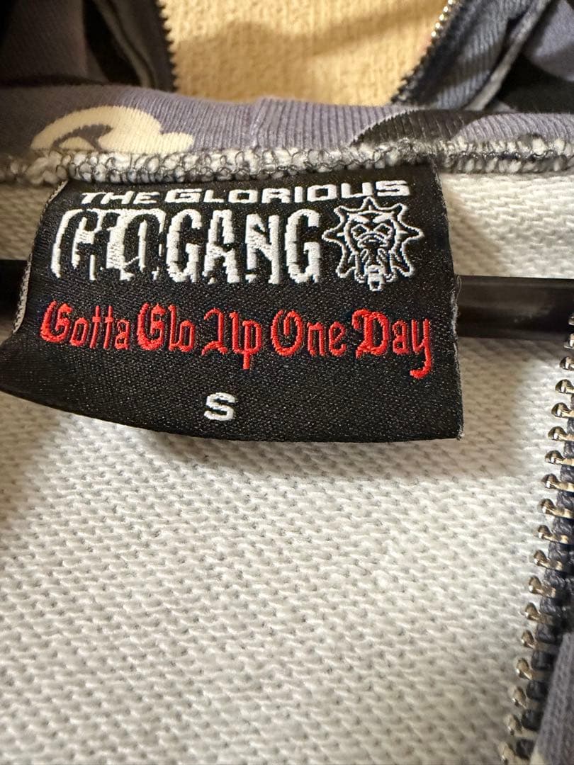 Glo Gang グローギャング　フルジップパーカー グレー　S