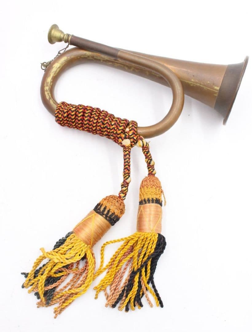 【当時物】旧日本軍・軍隊ラッパ（喇叭）信号ラッパ・突撃ラッパ 二つ巻【状態良好】