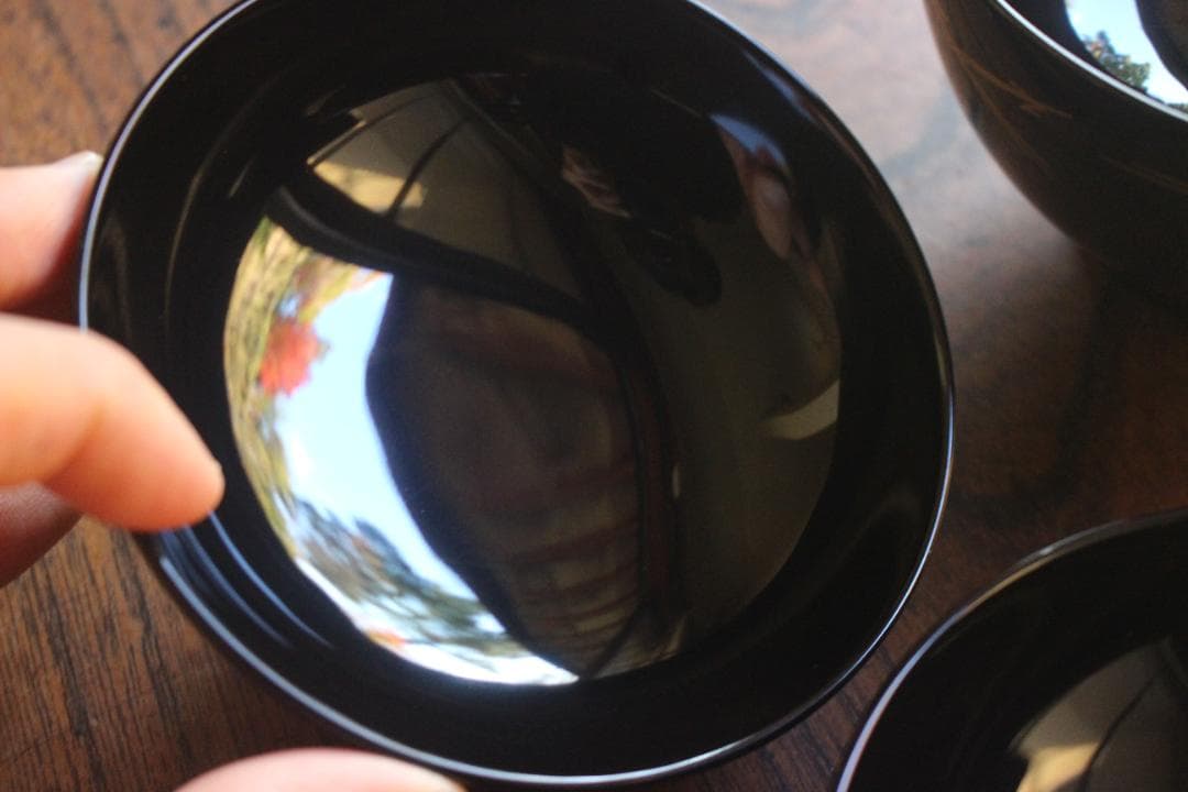 デッドストック！上質黒漆に極上松蒔絵の映えるお椀2点（検輪島塗蒔絵椀雑煮椀