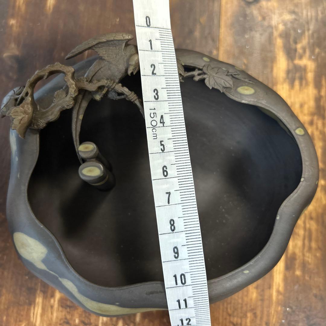 書道 硯 梅花坑水盂枝に鳥型 美術品 芸術家 骨董品
