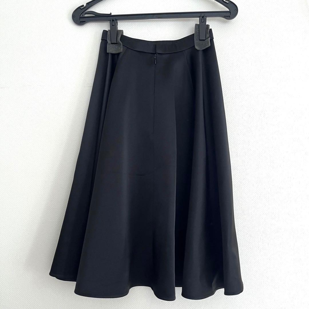 【超美品】YOKO CHAN ブラック フレアスカート ひざ丈【クリーニング済】