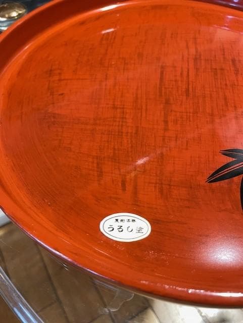 うるし屋 赤色 漆製 膳 もみじ模様の通販はau PAY マーケット - 輸入