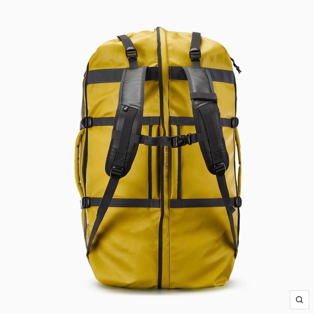 デカトロン FORCLAZ リュック ダッフルバッグ 80L-120L イエロー