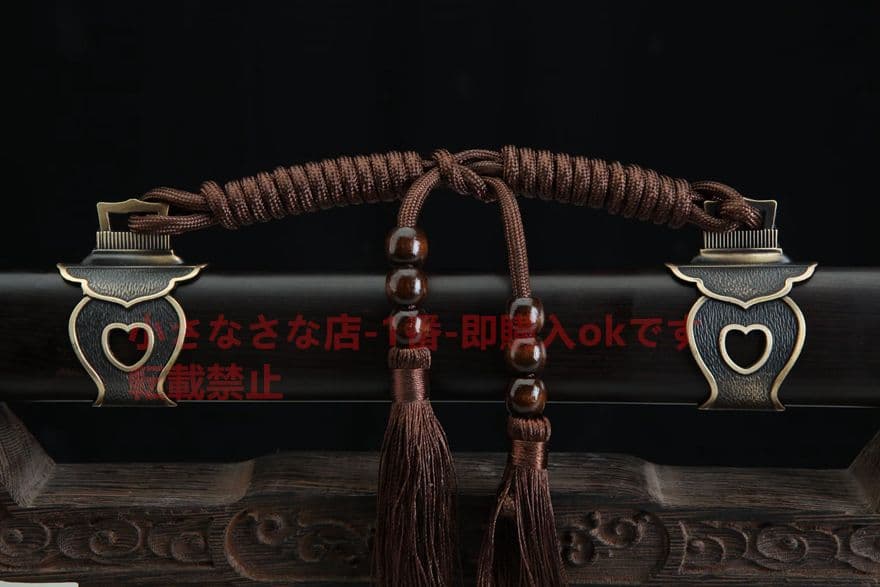 28寸銅装双龍環首唐刀（黒檀金）古兵器 武具　刀装具　日本刀模造刀 居合刀 長尺