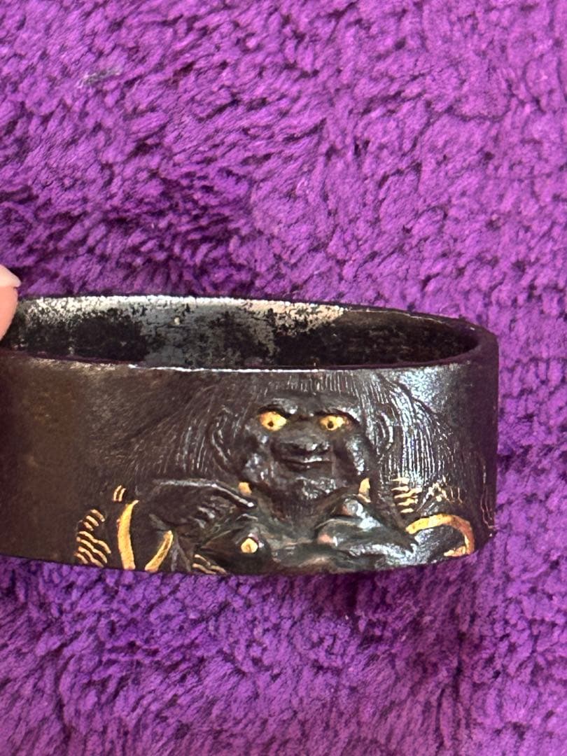 刀装具 縁 奈良三作のひとり 杉浦乗意 日本刀 武具 骨董 アンティーク