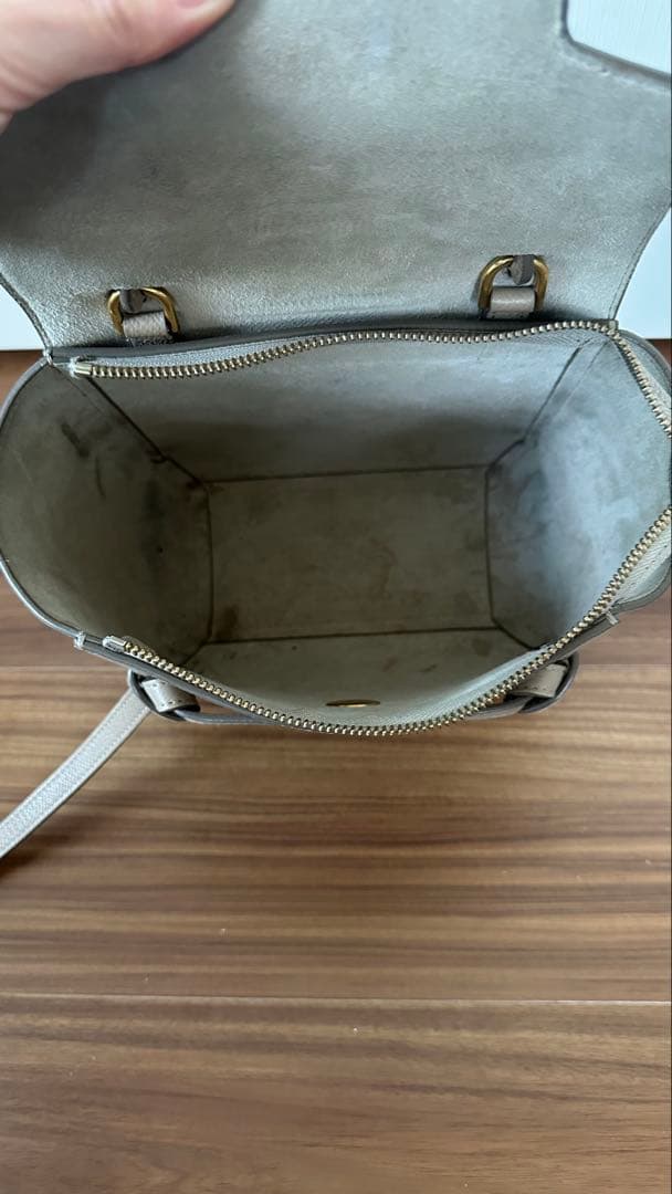 CELINE セリーヌ ベルトバッグ ナノ ライトトープ