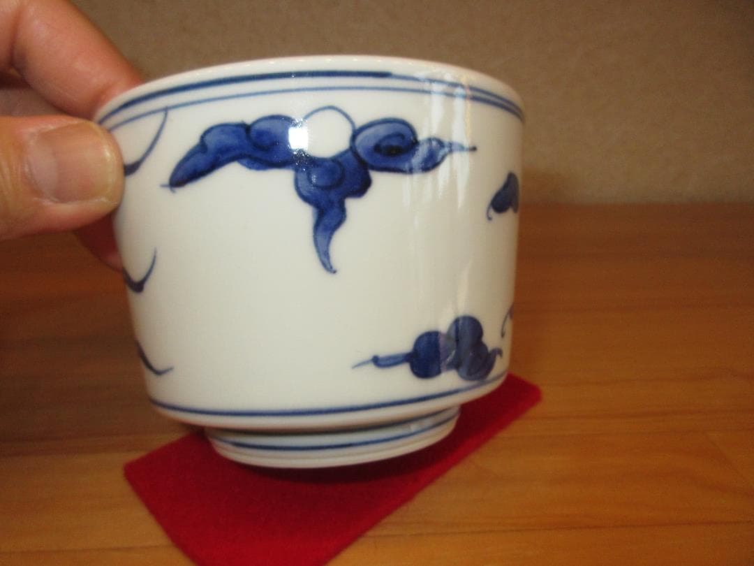 送料込【逢絢亭】茶道具 火入 京焼 染付 鳳凰の図 紫翠窯 西村徳泉