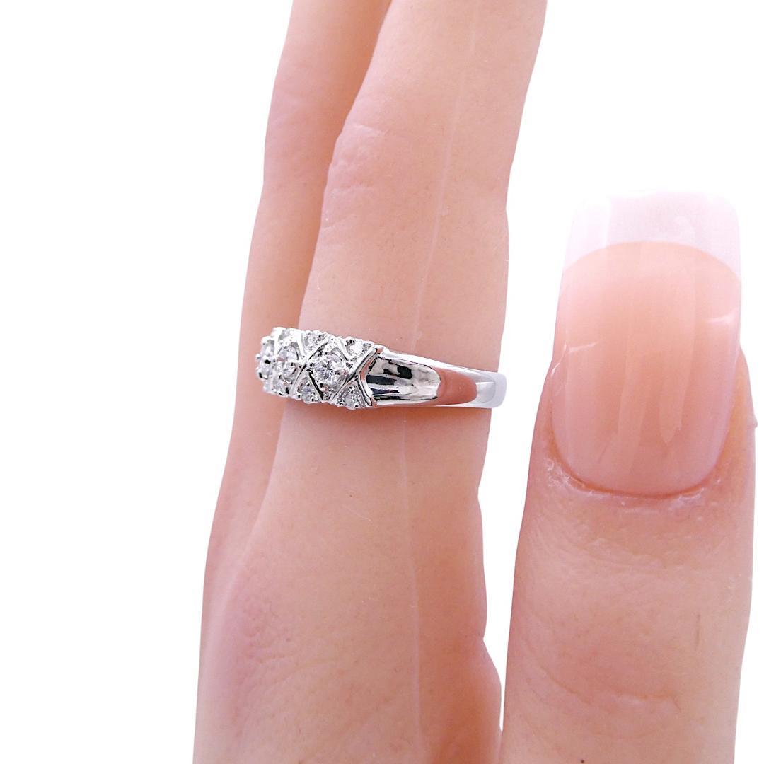 リング Pt900 ダイヤモンド合計0.51ct 14号