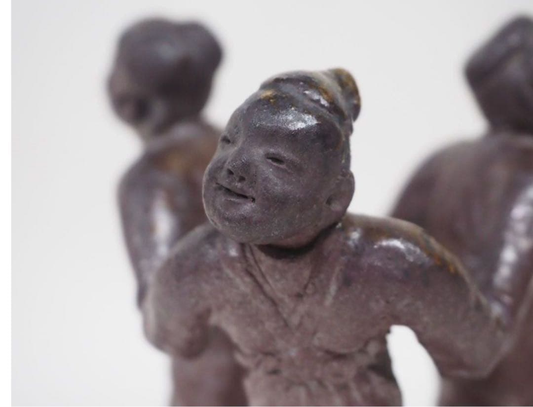 送料無料 時代物 備前焼 極上品唐子蓋置 茶道具 検/楽山紫砂九谷備前萩