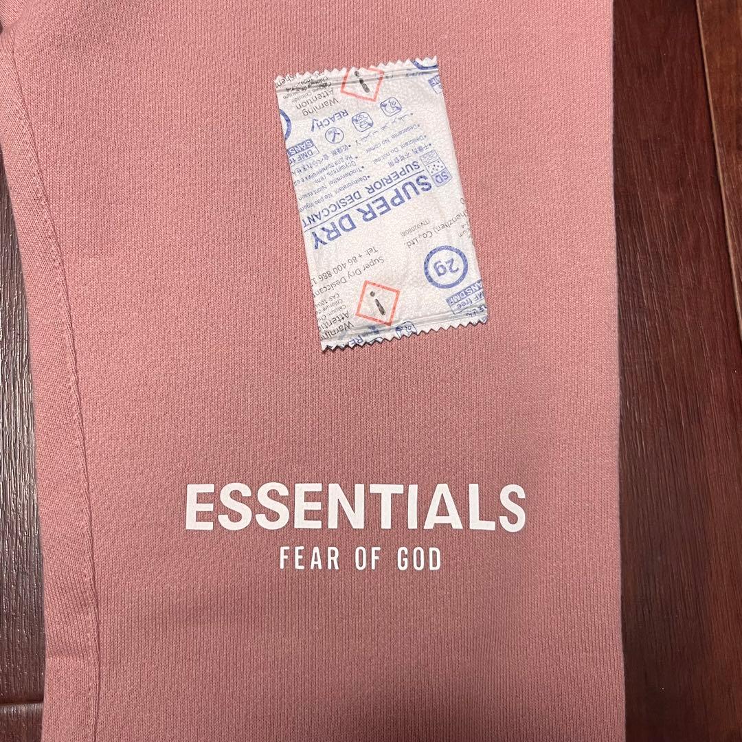 fog essentials スウェットパンツ反射フォント ピンク裏起毛