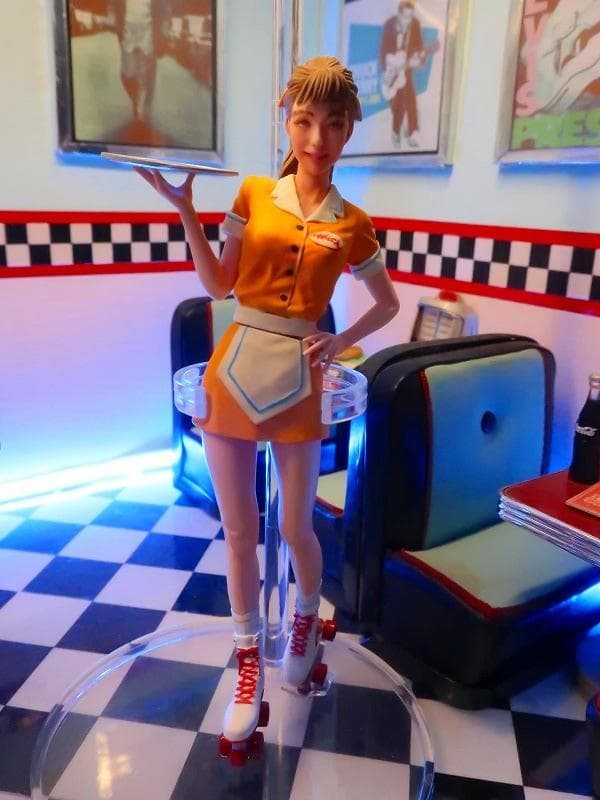 激レア★アメリカンダイナー ウェートレス アメグラ フィギュア 塗装済完成品