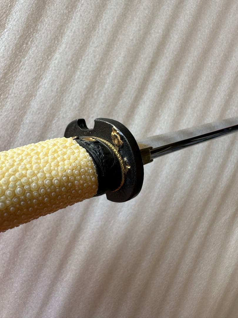 模造刀 黒鞘　鞘付き長さ33cm 鞘抜き重さ約204g 刀袋付き 短刀 武具