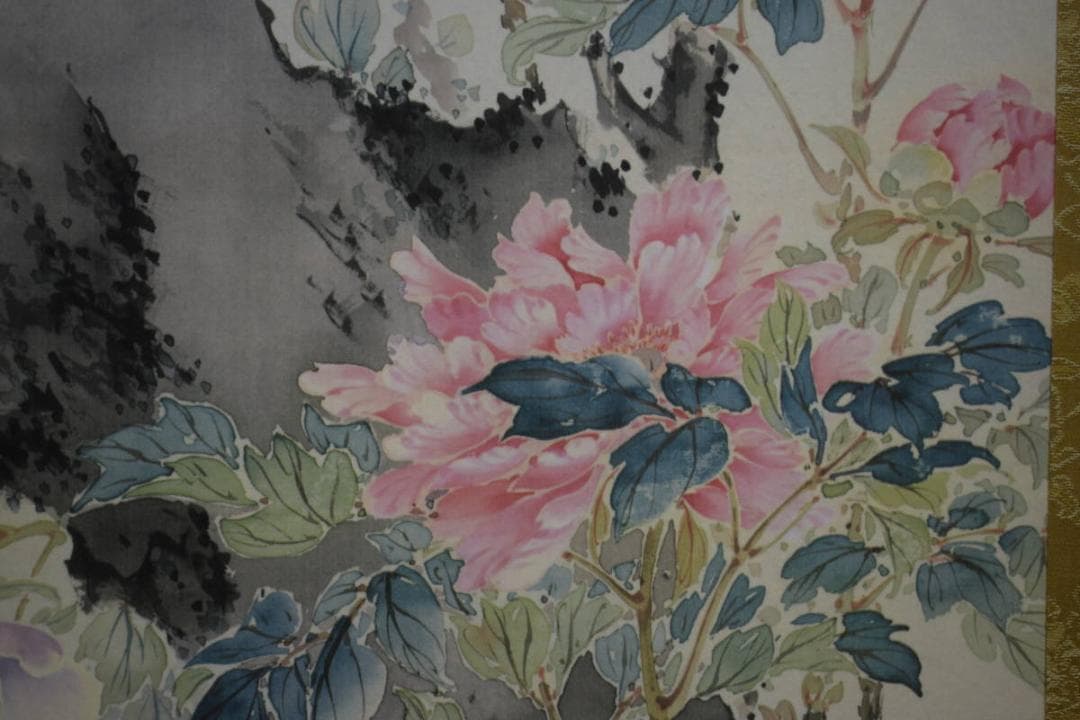 複製/野口小蘋/玉堂富貴図/桐共箱付/工芸/布袋屋掛軸HH-353