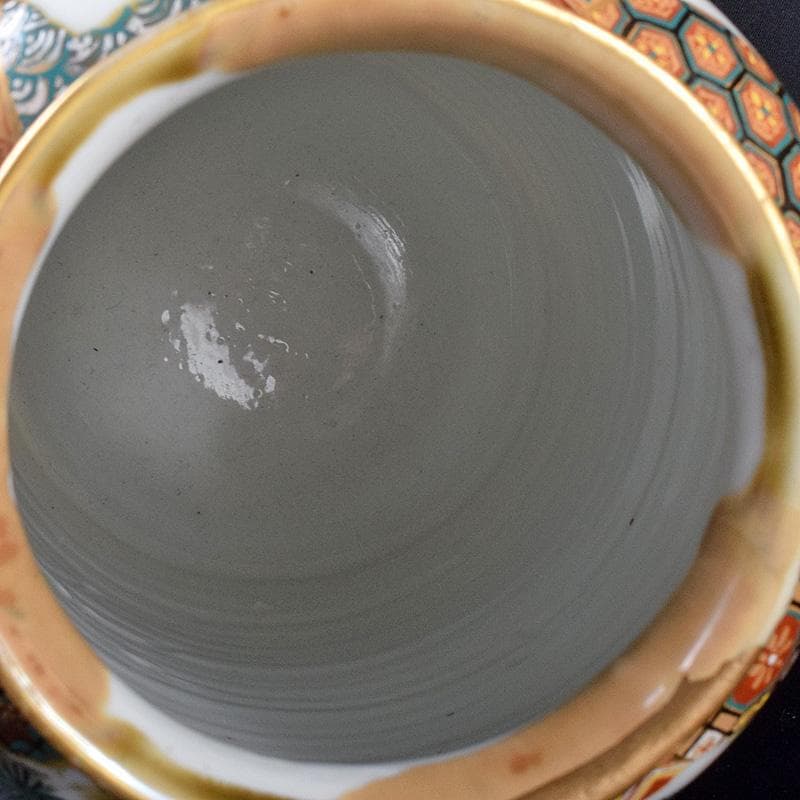 九谷焼 古九谷 色絵金彩 山水人物文瓶 V R8111 - メルカリ