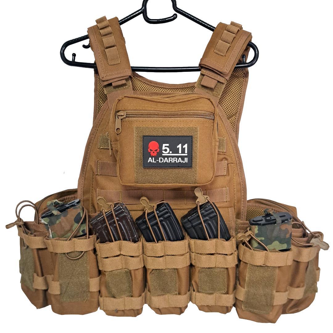 CNKFF製 プレートキャリア ポーチ&ワッペン付き コヨーテブラウン イラク軍