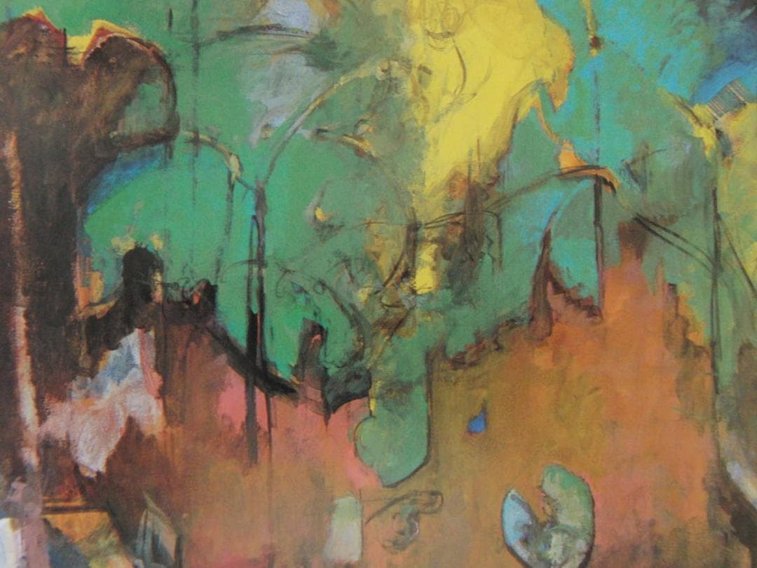 和田義彦、【庭】、希少な額装用画集より、新品額装付、状態良好