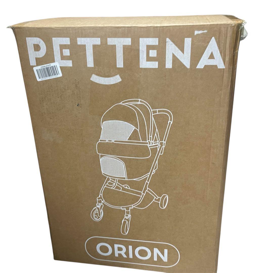 ◯PETTENA ORION ペットカート 一体型 軽快走行 4輪 ベージュ 犬用品