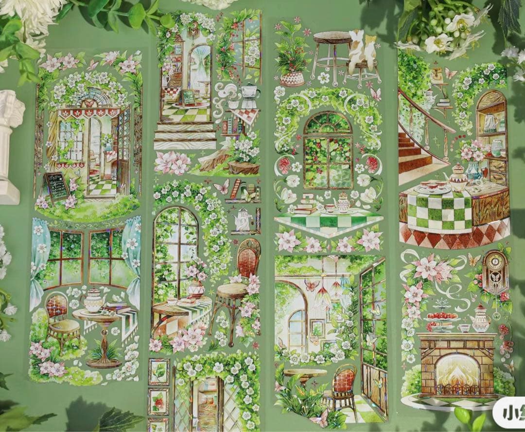 海外マスキングテープ巻売り 野遊 人物マスキングテープ 風景マステ