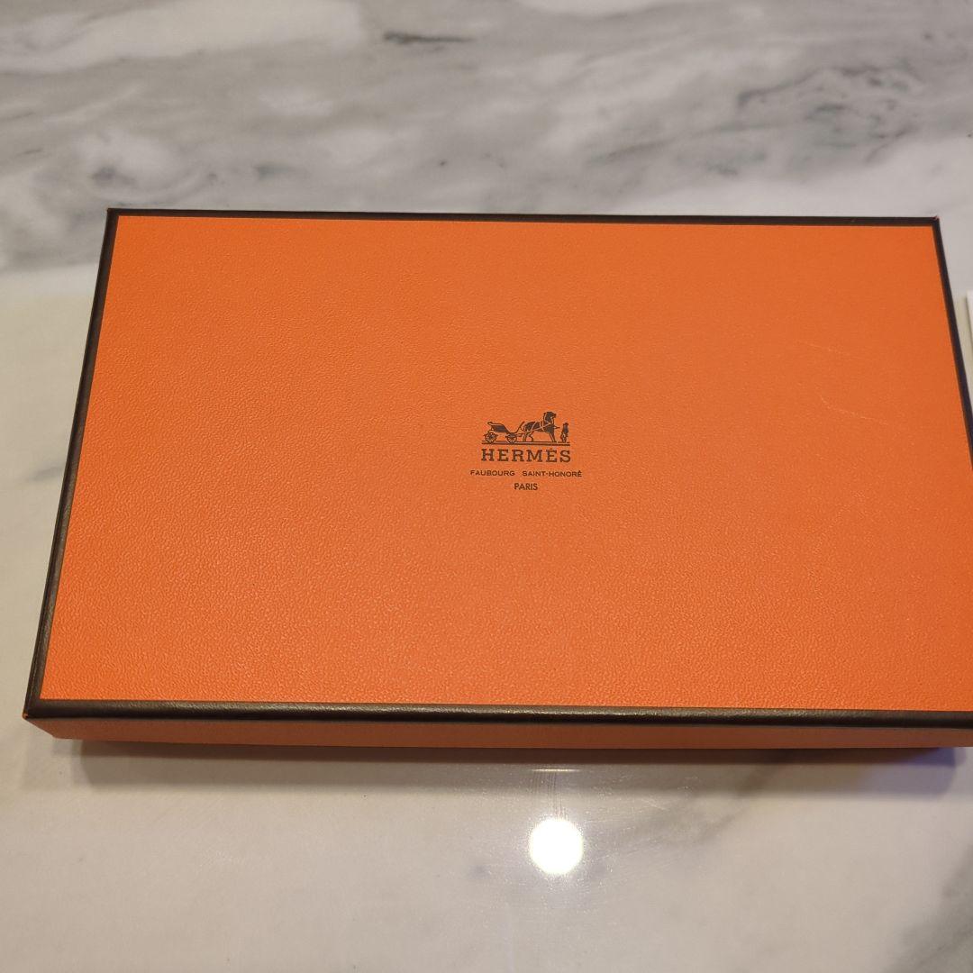 エルメス ベアン2PLIS オレンジ&ブラウン□M刻印2009 シルバー金具