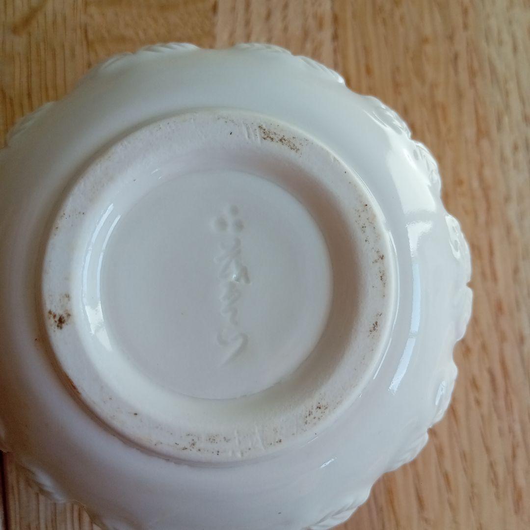 オンライン 平戸焼 十五代 中里茂右衛門 細密菊形 白磁香合 茶道具