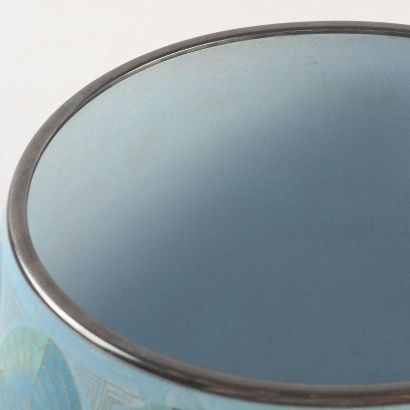 七宝焼　有線七宝　米澤慧聿子作　花器　壷　D　9714