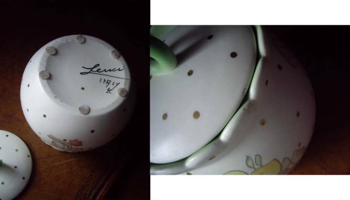 イタリアアンティーク＊Lenci窯＊キャンディポット