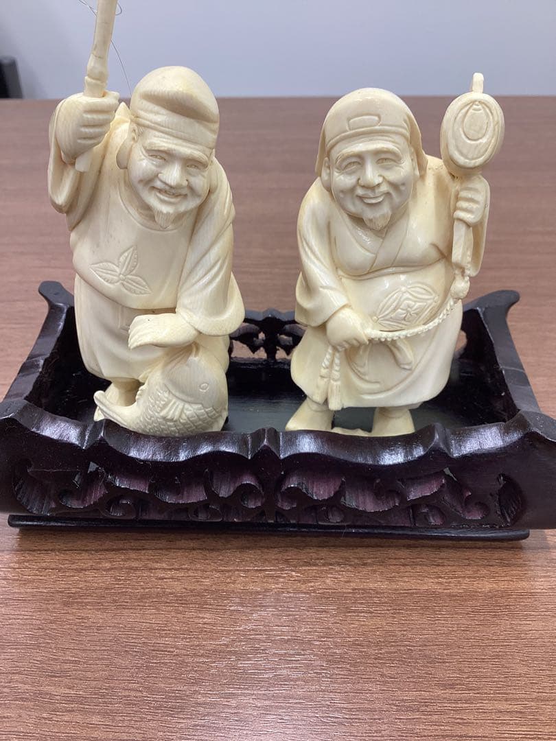 象牙風 二体の仏像 大黒天様、恵比寿様 Amazon｜仏像 恵比寿大黒 二