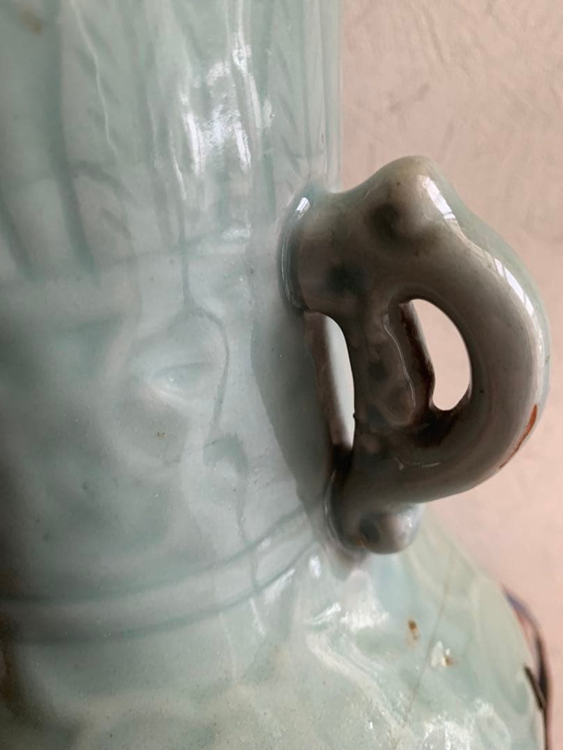 中国明時代早期青磁花瓶