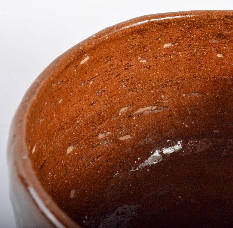 茶道具 大樋焼 中村長阿弥造 飴釉 大樋茶碗 共箱 C R4541