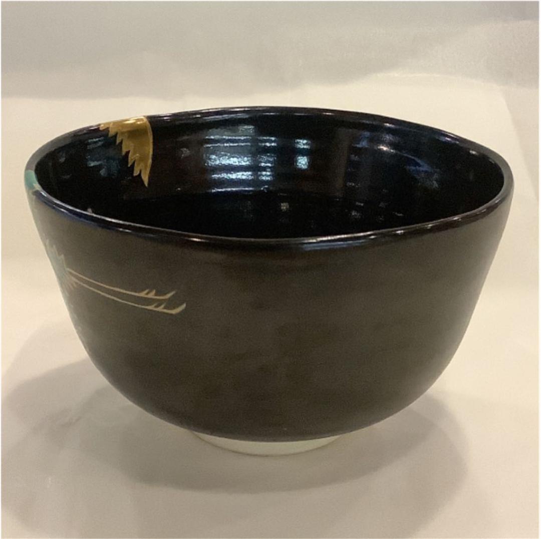 茶道具】加藤利昇 鶴の絵茶碗