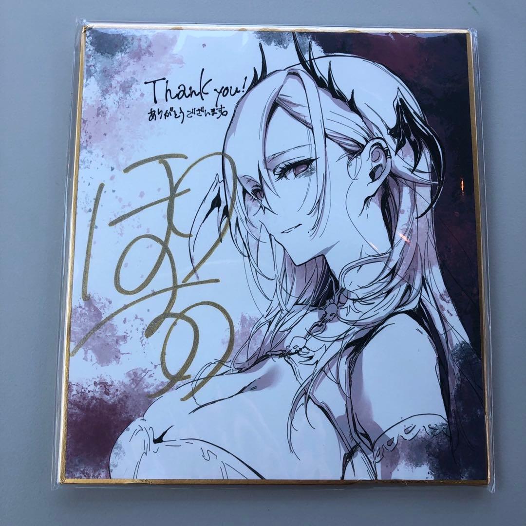 Vtuber 飯田ぽち。 3D化記念グッズ　直筆サイン色紙 メロブ