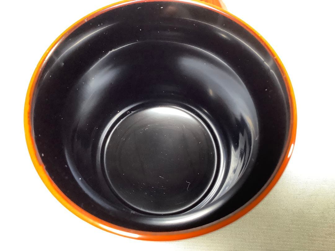 亀甲根来塗　小吸物椀　葵春　茶会席　茶道具