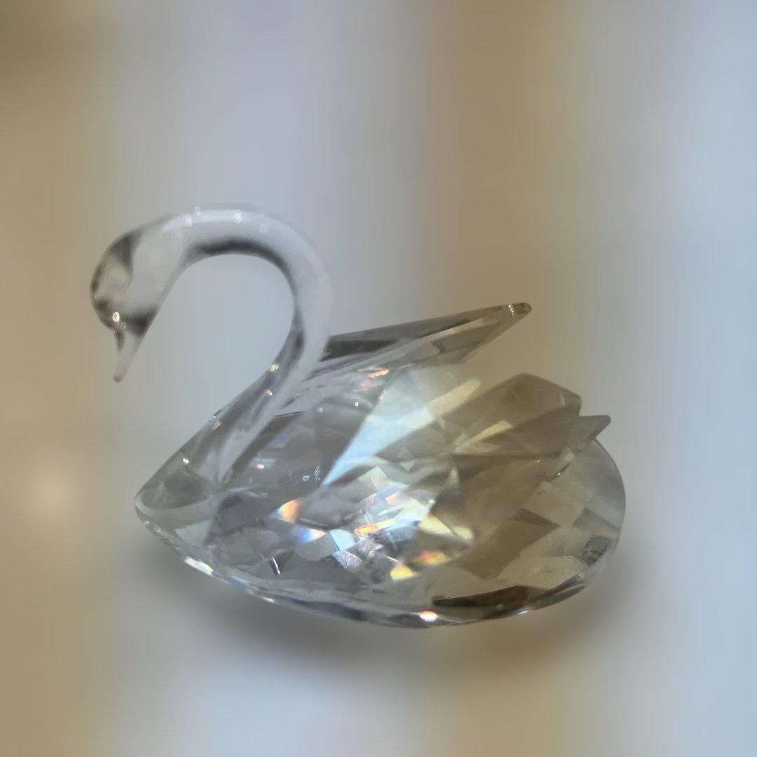 スワロフスキー クリスタル白鳥置物フィギュアスワンS - メルカリ