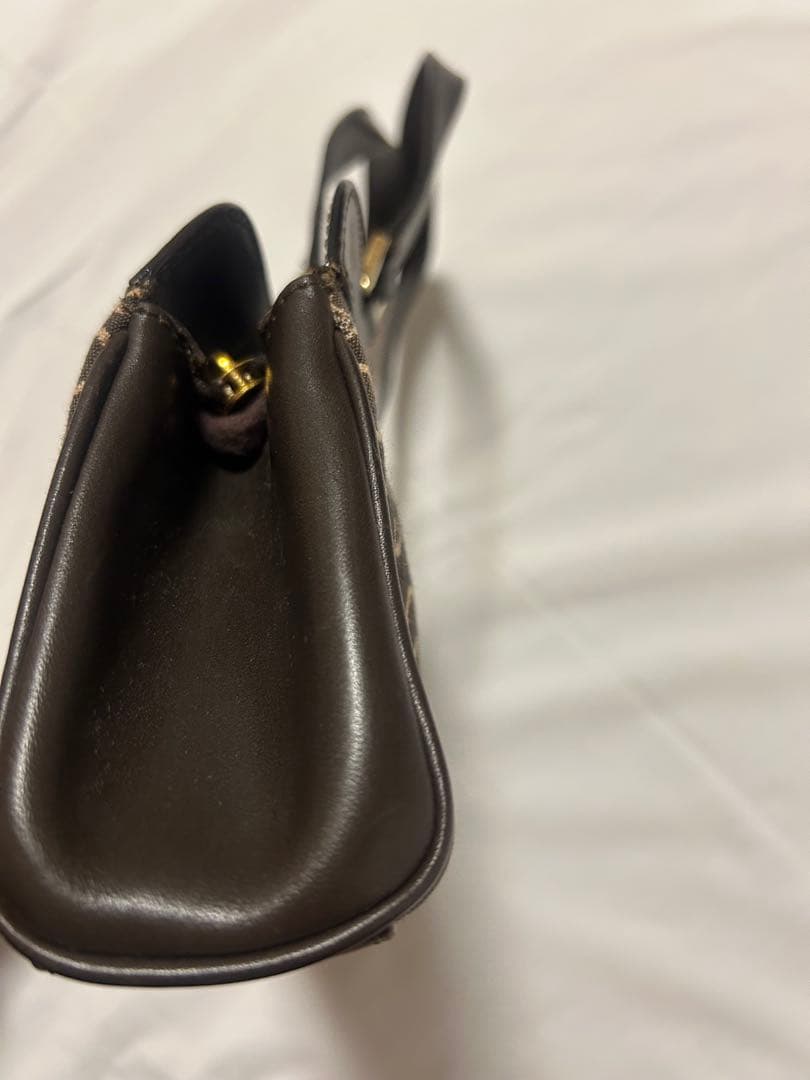 セリーヌ　CELINE マカダム柄 ハンドバッグ ブラウン